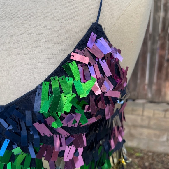 Zara Multicolor Sequin Camisole Top - Picture 2 of 4